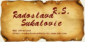 Radoslava Šukalović vizit kartica